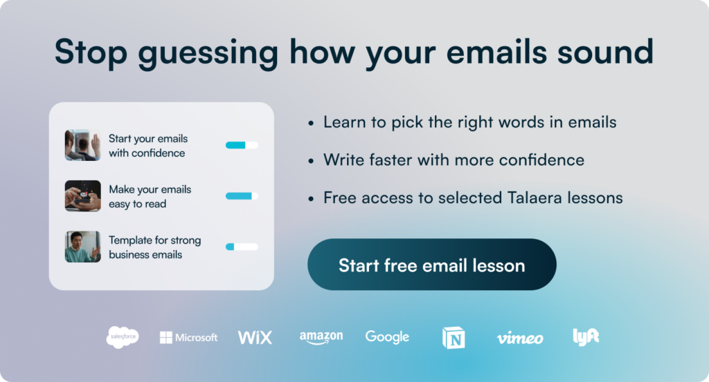 Talaera email writing course