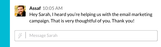 That was very thoughtful of you