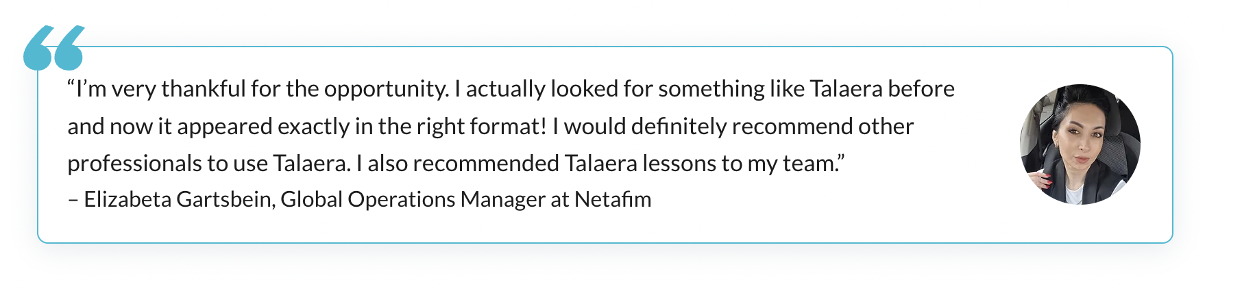 Netafim Quote Elizabeta