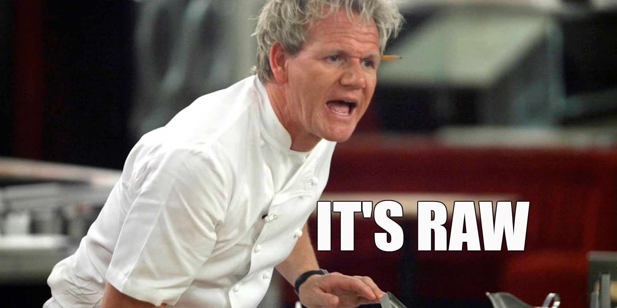 Chef Gordon Ramsay shouting, representing blunt feedback