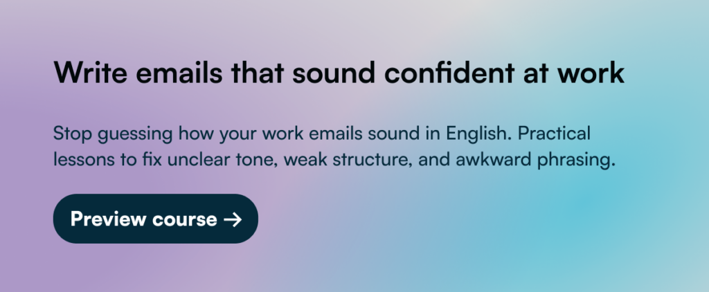 Email writing course