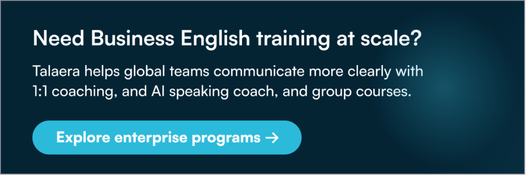 Business English training at scale