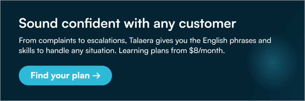 English for customer support teams