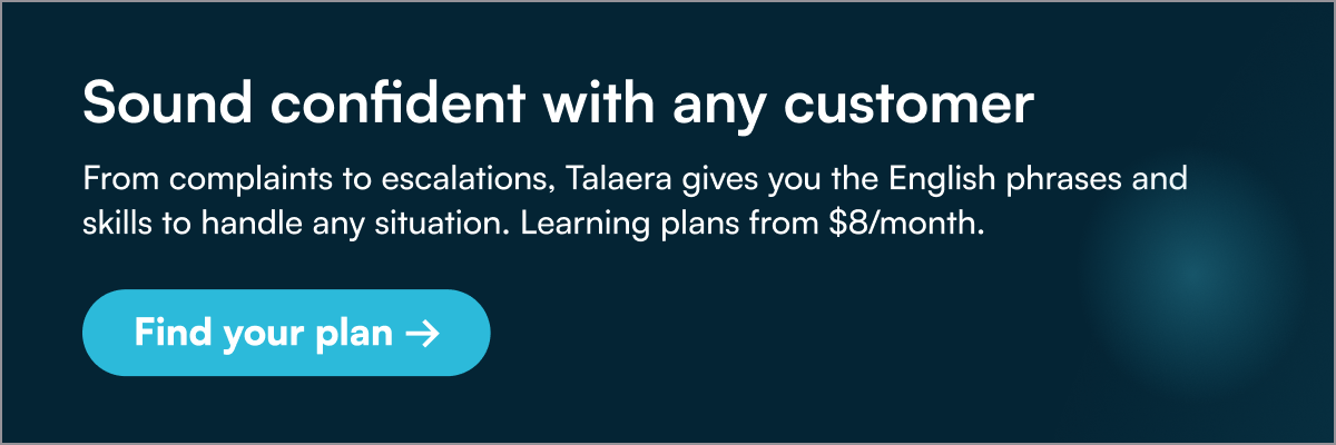 English for customer support teams
