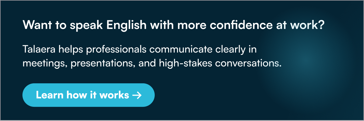 Want to speak English with more confidence at work?