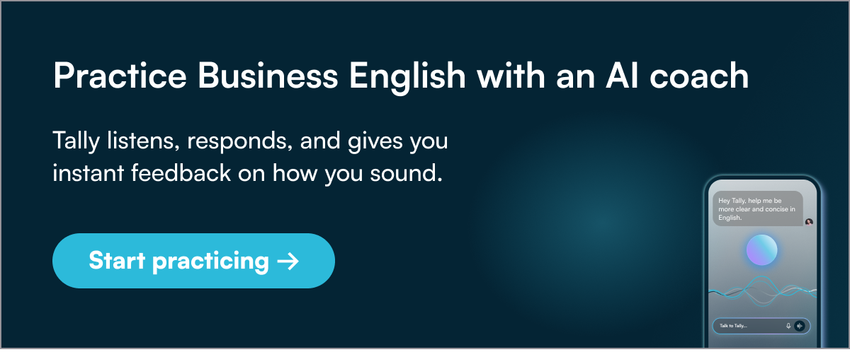 Practice Business English with an AI coach