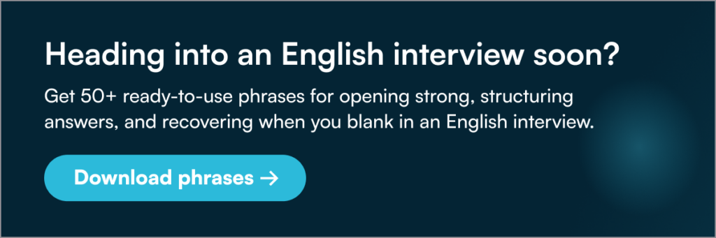 phrases for interviews in English