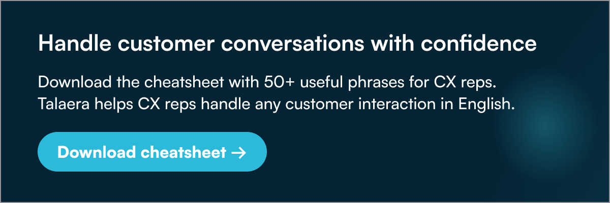 English for customer support