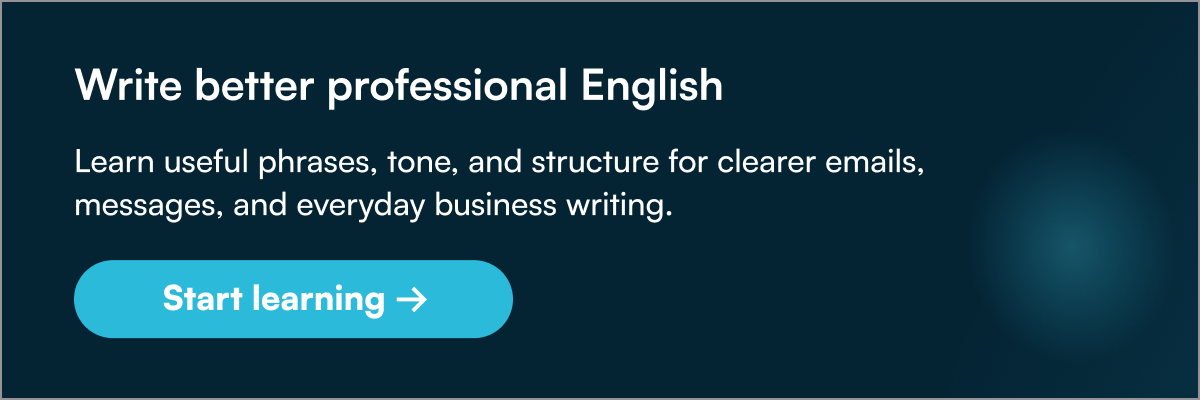 Write better professional English